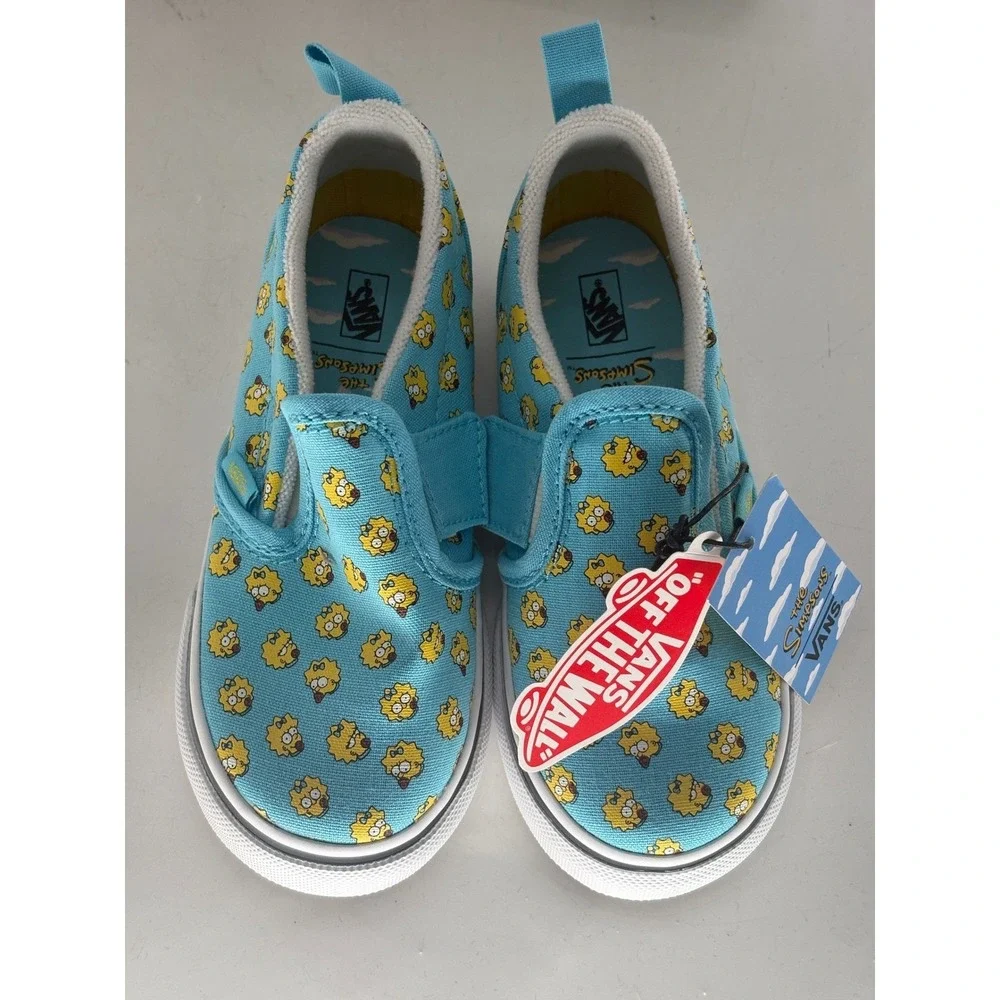 New Vans The Simpsons Slip On Shoes Sneakers Maggie Blue Toddler Size 9.5 Unisex